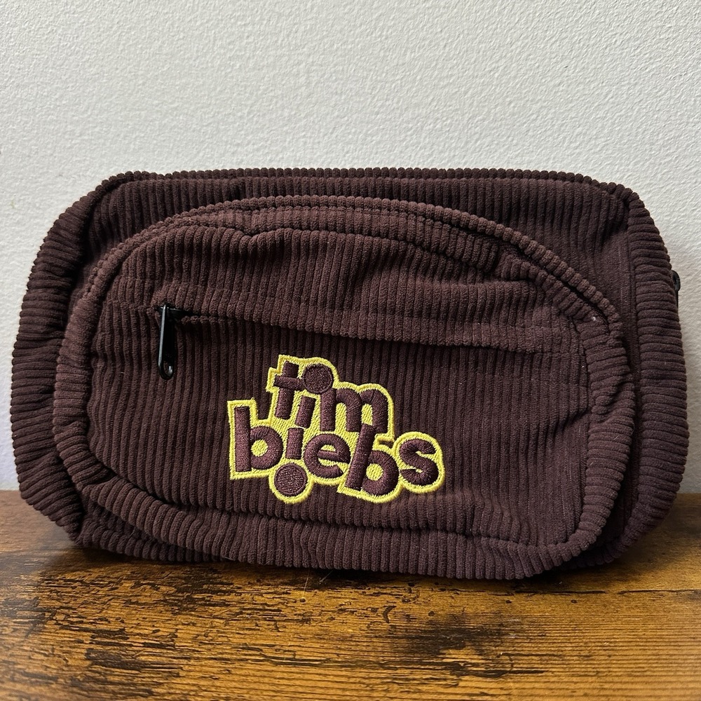 Tim Hortons x Justin Bieber Timbiebs Brown Corduroy Fanny Pack Waist Belt Bag
